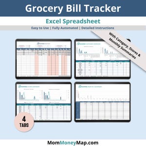 ultimative Lebensmittelgeschäft Bill Tracker Excel-Kalkulationstabelle, Lebensmittelgeschäft Rechnungen Budget Plan Tracker, Lebensmittelbudget Ausgabenliste Digitaler Download, um Geld zu sparen