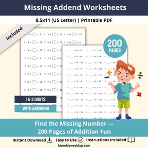 printable math practice sheets bundle for grades 1 to 4