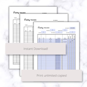 pantry inventory sheet
