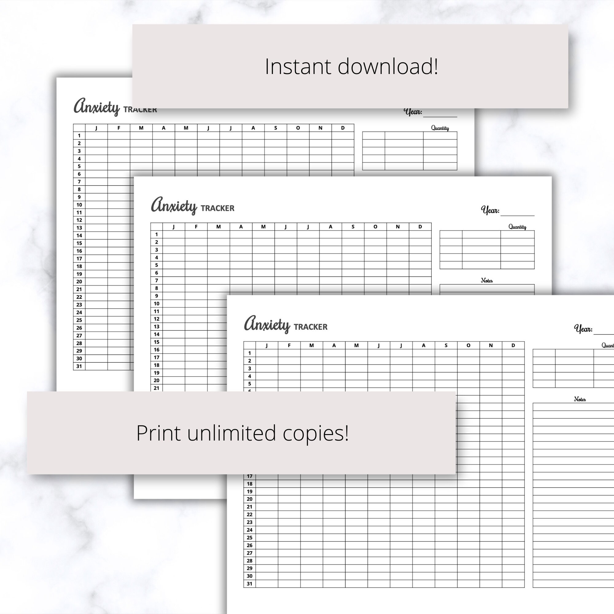 Anxiety Tracker Printable Pdf Anxiety Attack Tracker Anxiety Log Anxiety Tracker Printable Pdf Anxiety Attack Tracker Anxiety Log