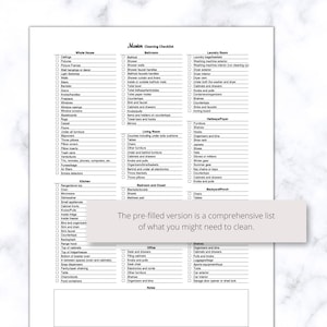 cleaning checklist template