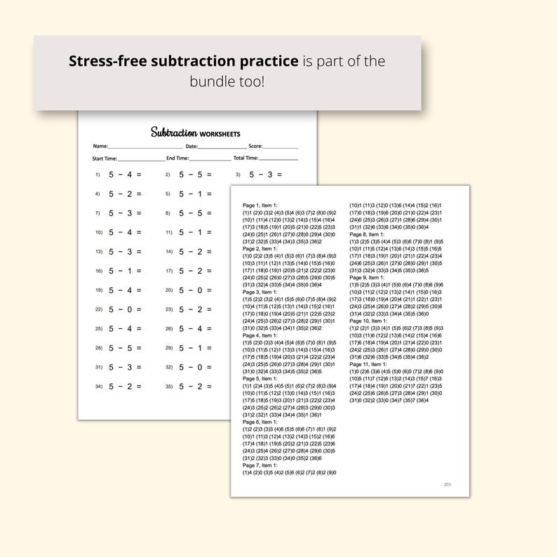 basic math operations worksheet bundle for homeschool parents
