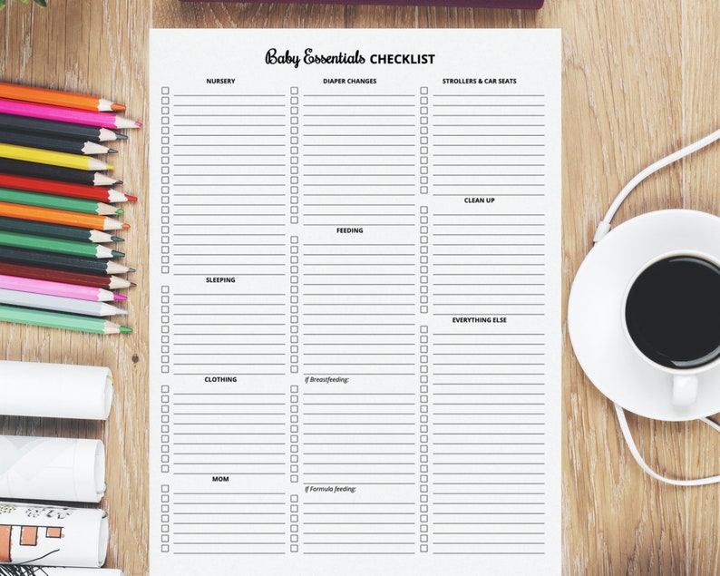 preparing for baby checklist