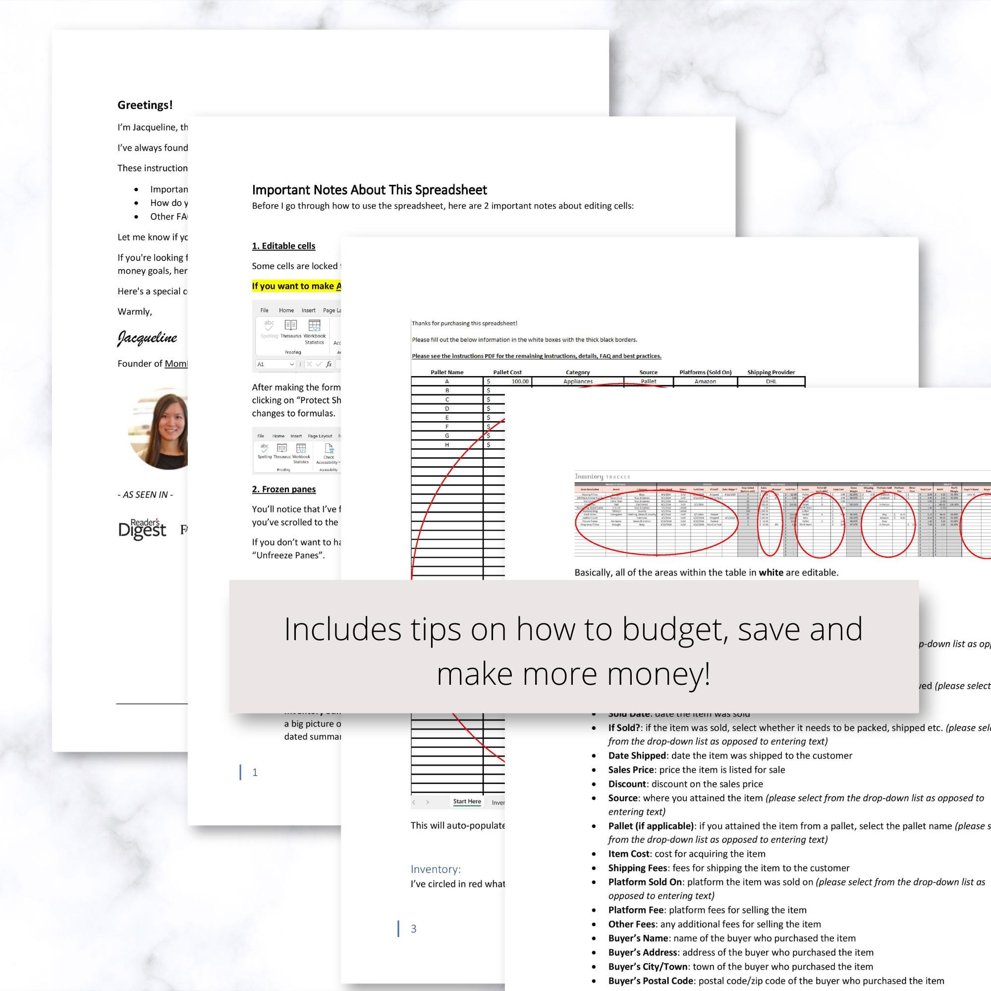 Simple Inventory Tracker Excel Spreadsheet, Stock in and Out Tracker in ...