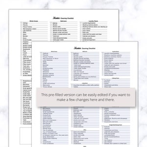 cleaning schedule