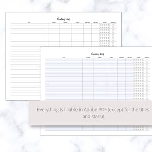 Reading Log Printable PDF, Book Tracker, Book Progress Tracker ...