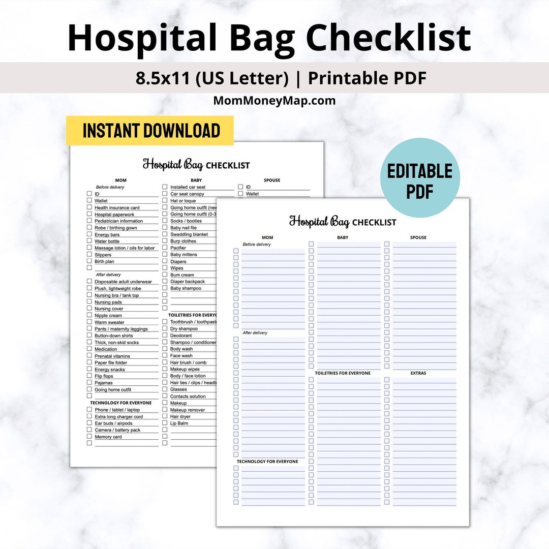 Baby hospital bag checklist – House Mix