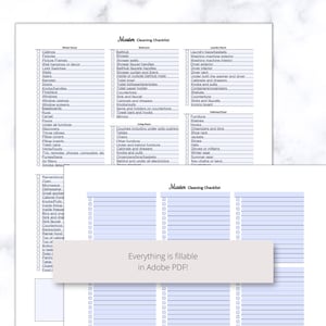 cleaning checklist planner