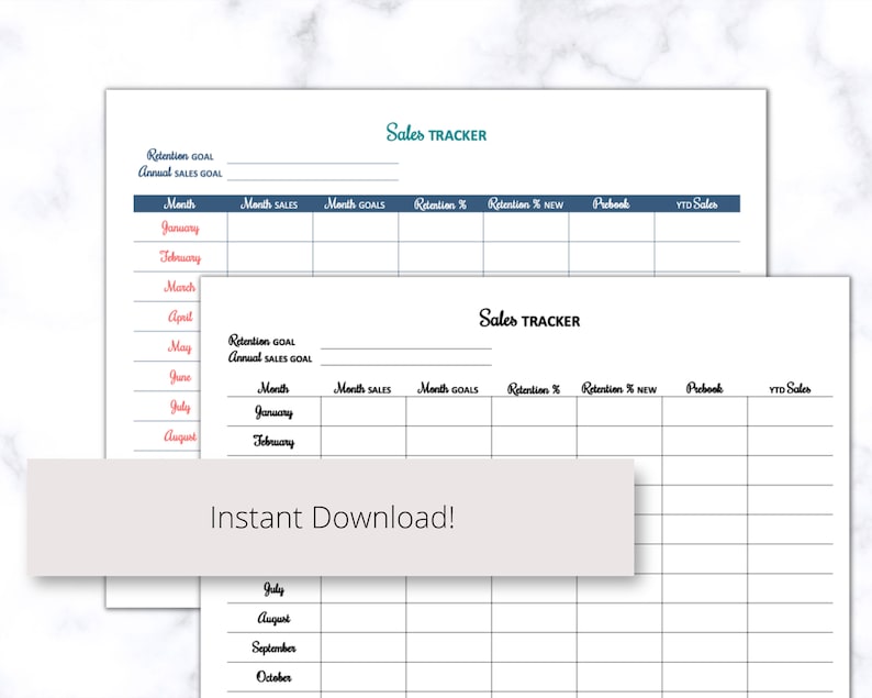 Sales Tracker Printable PDF Monthly Sales Tracker Sales Map Tracker Sales Tracker Printable PDF Monthly Sales Tracker Sales Map Tracker