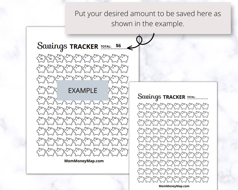 Savings Tracker Printable PDF, Piggy Bank Savings Chart, Weekly Savings ...