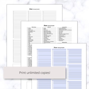 cleaning checklist template