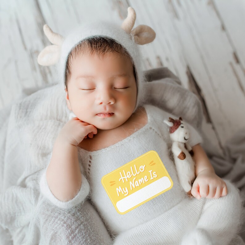 Hello My Name is SVG Name Tag SVG Cut Files for Newborn Baby Etsy Ireland