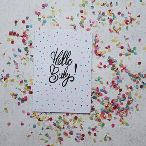 Karte DIN A5 "Hello Baby" Babykarte