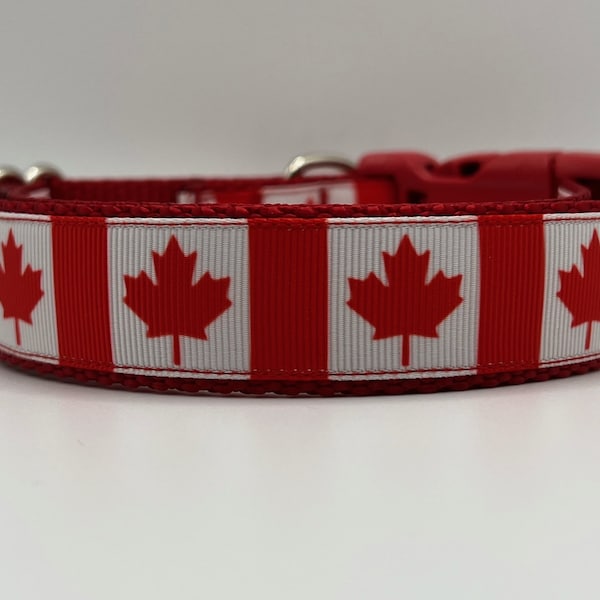 Canadian Flag Dog Collar