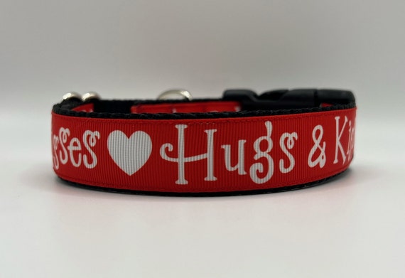 Hugs & Kisses Pink Collar – Jersey Border Collars