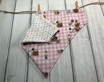 Easter Beagle Reversible Over the Collar Bandana