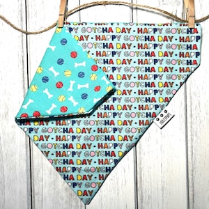 Happy Gotcha Day Reversible Over the Collar Bandana