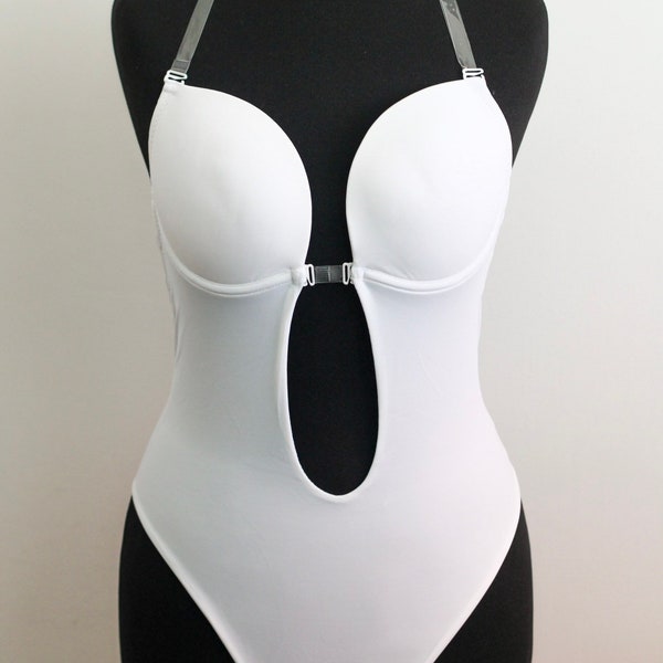 Deep V Low Back Shapewear for Wedding Etsy