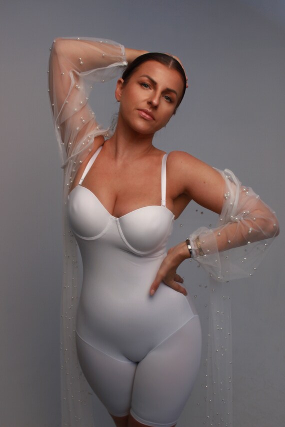 Bridal Bodysuit White, White Body Shaper, Wedding Bodysuit, Bridal