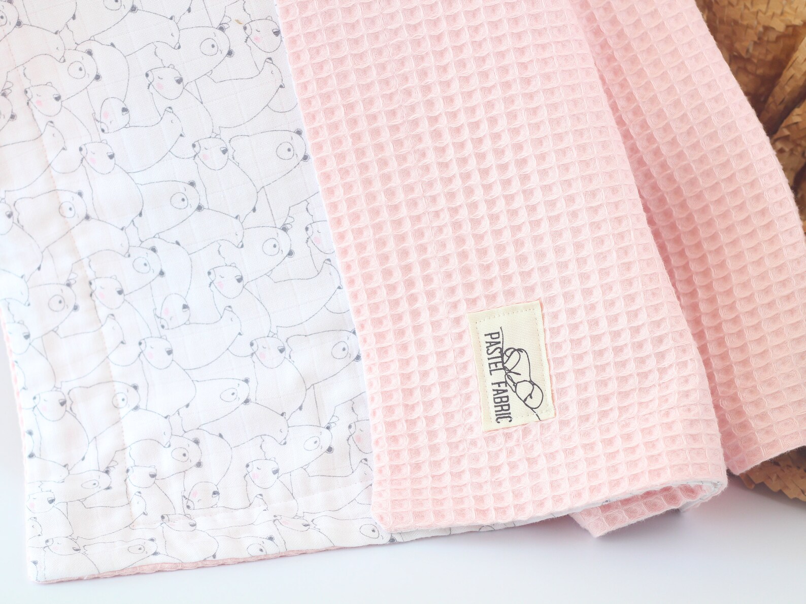 Polar Bear Baby Blanket Waffle Baby Blanket Organic Swaddle Etsy