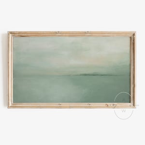 Frame TV Art Abstract Landscape, Green Landscape Painting