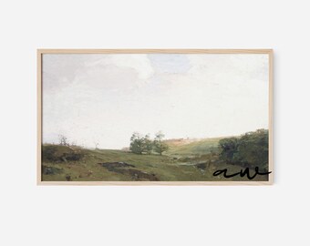 Fall Frame TV Art, Vintage Autumn Landscape Painting