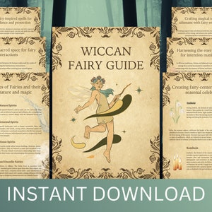 Wicca Fairy Guide, Fairy History, printable grimoire pages, spell pages, BOS, book of shadows, fairy lore