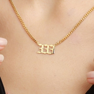 Angel Number Necklace, Custom Angel Number Necklace, Angel Number Gift, Number Jewelry, Number Pendant, 1111 999, 111, 222, 444 555 Necklace