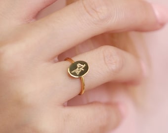 Personalized Birth Flower Ring, Birth Flower Ring, BirthFlower Jewelry, Birth Month Flower Ring, Personalized Ring, Christmas Gift for Her