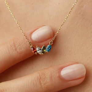 Mothers Necklace, Birthstone Necklace, Family Necklace, Family Birthstone Necklace, Gift for Mum, Mothers Day Gift, Birth Stone Necklace
