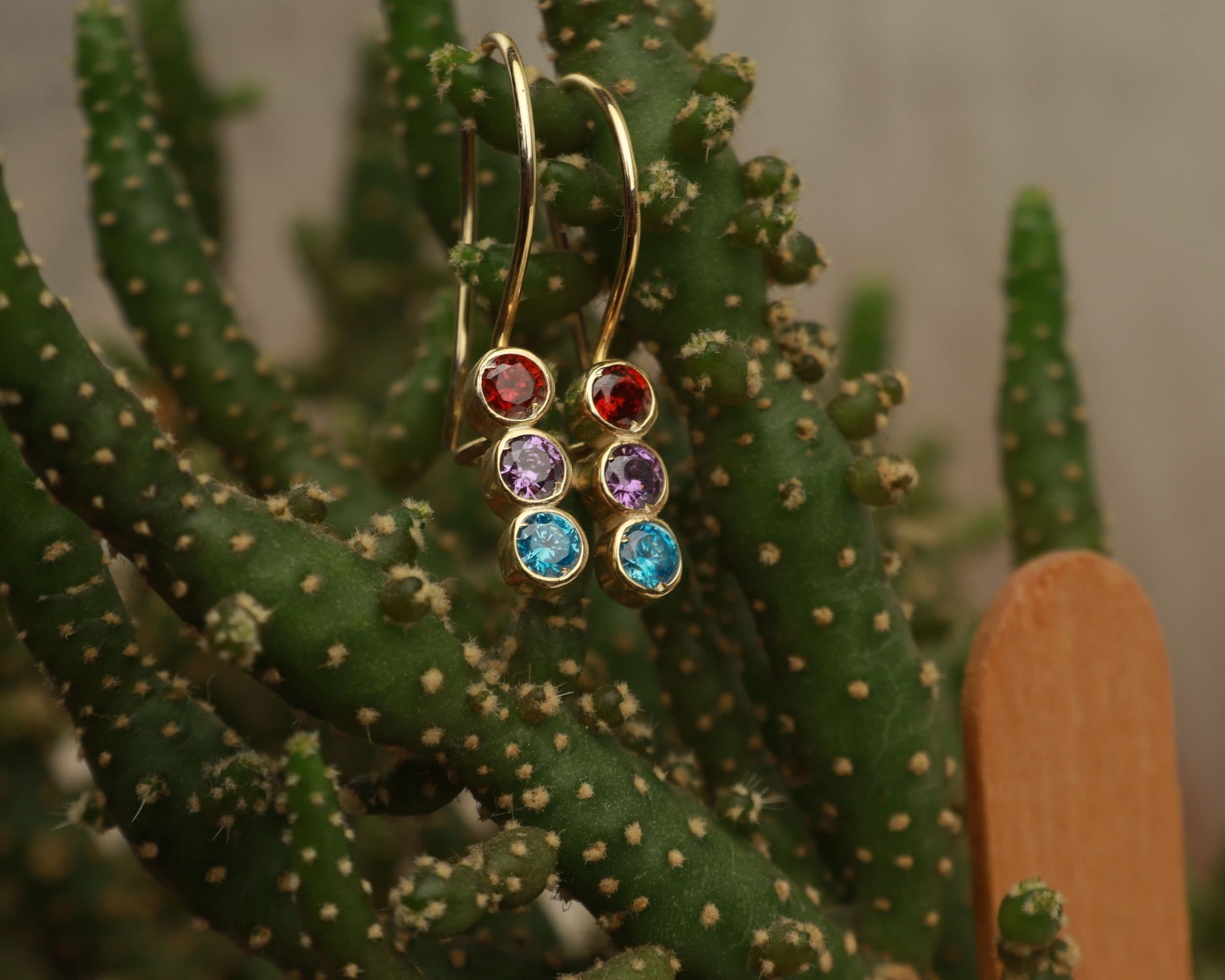 Mothers Day Gift for Mom From Daughter - Family Birthstone Earrings - Mothers Gift from Daughter - Birthstone Earrings - Custom Mom Gift