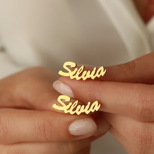 14K Gold Name Earrings, Custom Earrings, Personalized Earring, Custom Name Earrings, Stud Earrings, Christmas Gift for Her,Personalized Gift