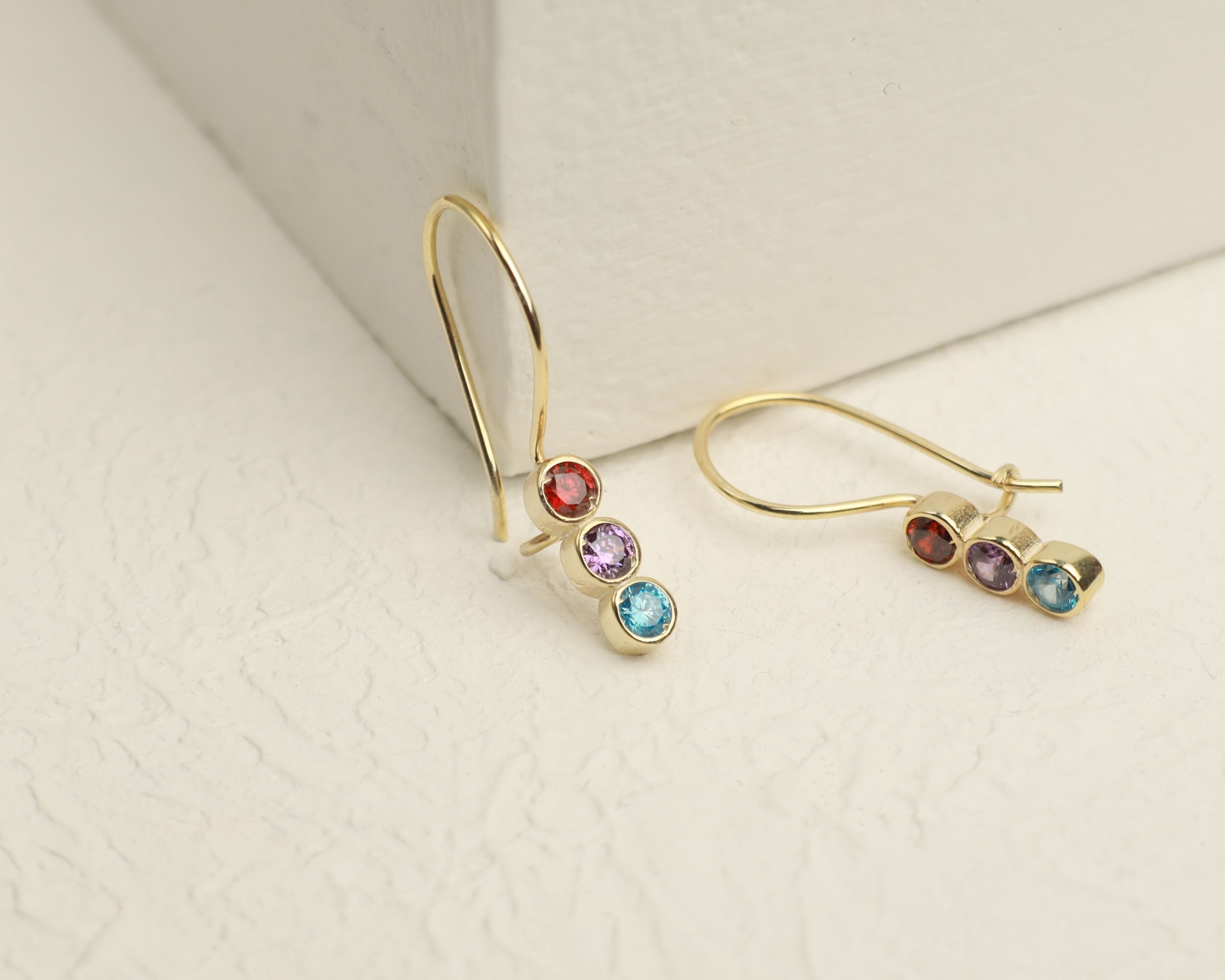 Mothers Day Gift for Mom From Daughter - Family Birthstone Earrings - Mothers Gift from Daughter - Birthstone Earrings - Custom Mom Gift