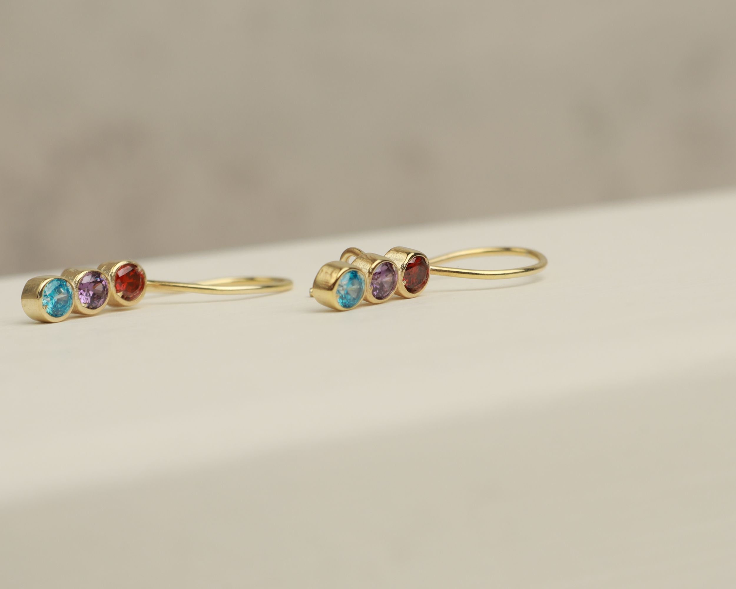Mothers Day Gift for Mom From Daughter - Family Birthstone Earrings - Mothers Gift from Daughter - Birthstone Earrings - Custom Mom Gift
