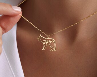 Personalized Dog Necklaces for Women, Dog Breed Necklace, Dog Loving Mom Gift, Dog Memorial Necklace, Gift for Dog Lovers, Dog Loss Necklace