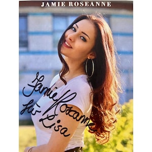 Autogrammkarte mit deinem Namen handsigniert Jamie Roseanne