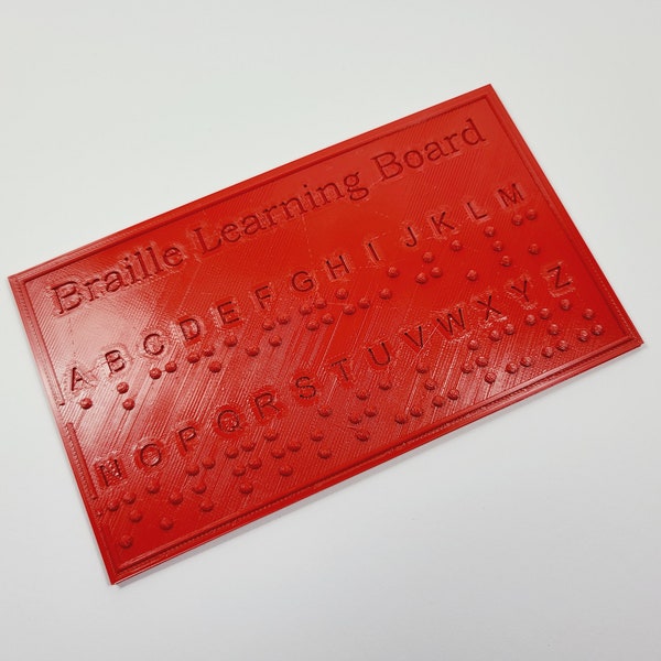 Braille Lernhilfe, Braille Board, Blindenschriftzeichen, Blindenalphabet lernen, Blindenschriftunterricht, Braille sign, Wunschfarbe