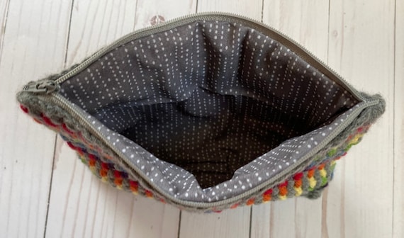 Mosaic Crochet Zipper Pouch