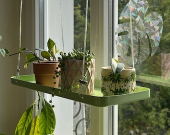 Hanging tray for plants, more space for plants, window decoration with plants, plant display accessory