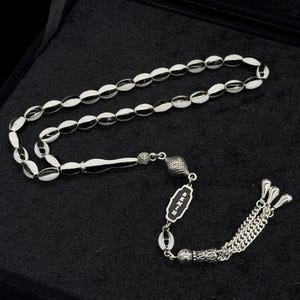 Gift For Him-Love Gift-Personalized Tesbih-Luxury Custom Name Box-Metallic Rosary Prayer Beads Gift Box Set