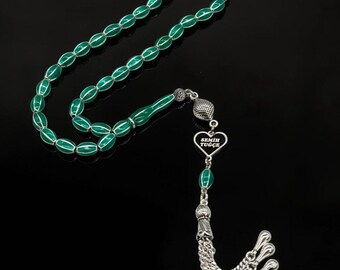 Gift For Him-Love Gift-Personalized Tesbih-Luxury Custom Name Box-Metallic Rosary Prayer Beads Gift Box Set