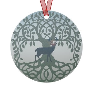 Tree of life Christmas Holiday Metal Ornaments