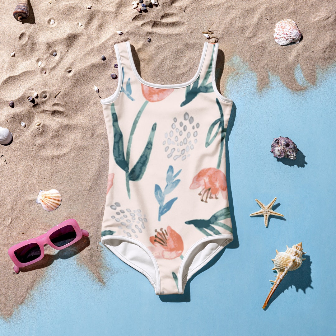 Kids Bathing Suit, Little Girls' Swim Suit With Charming Patterns Kids