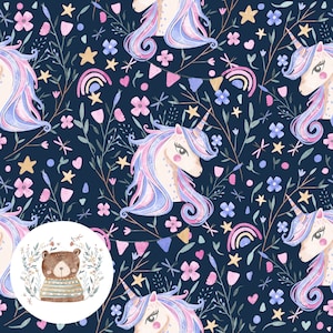 Modello senza cuciture unicorno, carta digitale senza cuciture unicorno, carta per album unicorno, modello ripetuto unicorno per tessuto, file digitale unicorno