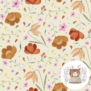 Boho Floral Seamless Pattern Patrón de repetición floral para niña de tela patrón de repetición floral sin costuras descarga floral Scandi floral sin costuras