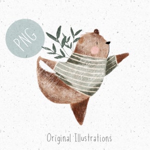 PNG pour sublimation, Ours mignon PNG, png Vêtements pour enfants, Yoga png, Bear Clipart, Yoga Clipart, Dancing Clipart, Woodland PNG, png Commercial