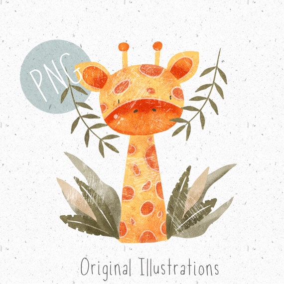 PNG for Sublimation, Giraffe PNG, png Kids Clothing, Giraffe png, Giraffe Clipart, Jungle Animal Clipart, png Commercial use, Safari PNG