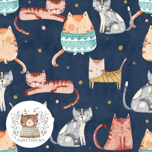 Modèle sans couture abstrait chat Crazy Cat Lady papier numérique sans couture chats mignons répéter le motif pour tissu marine motif sans couture pour enfants animaux de compagnie