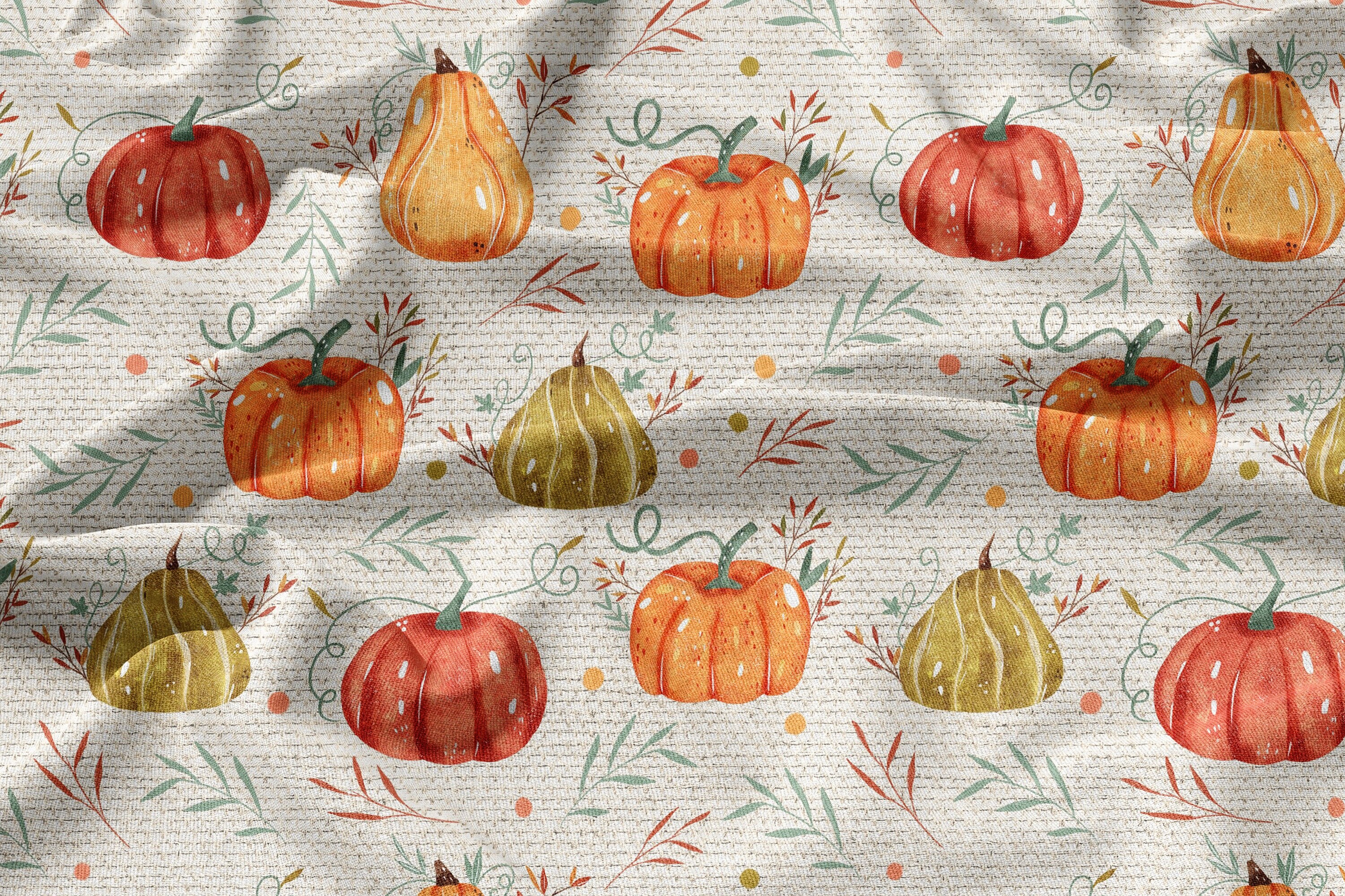 Pumpkin Seamless Pattern for Fabric Autumn Seamless File Halloween ...