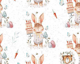 Easter Seamless Pattern Easter repeat pattern for fabric Spring seamless file Easter Bunny Pattern First Easter Digital Paper Eater Egg